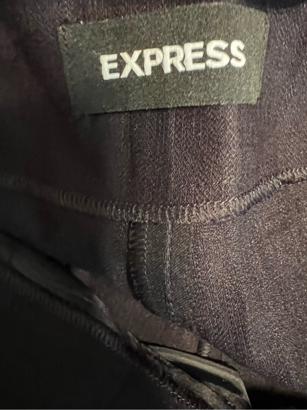 Express Black Super High Paper Bag Waist Belt Tie Tapered Pants EUC 14 #2738 - Picture 4 of 11